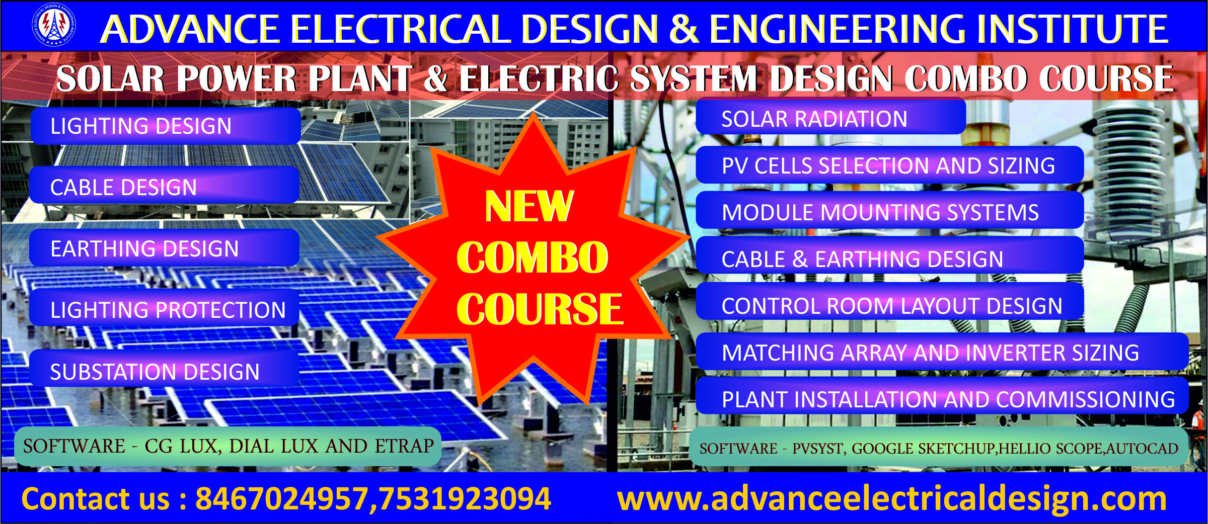 Electrical & Solar Design engineering course, Electrical System Design course, Solar power plant Design Course Electrical & Solar Design engineering course, Electrical System Design course, Solar power plant Design Course